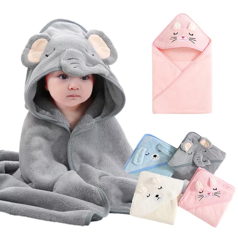 Baby Clothing Essentials - Cartoon Baby Bath Towels Soft Newborn