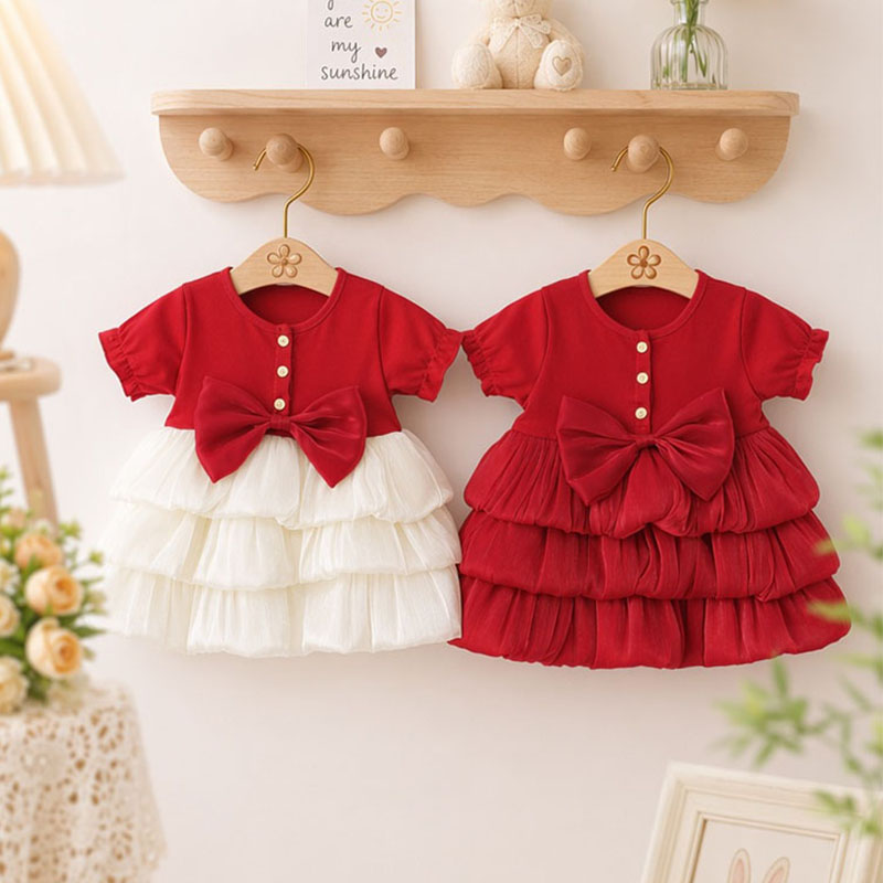 Baby Clothing H&M - Children Summer Soft Big Bow Birthday