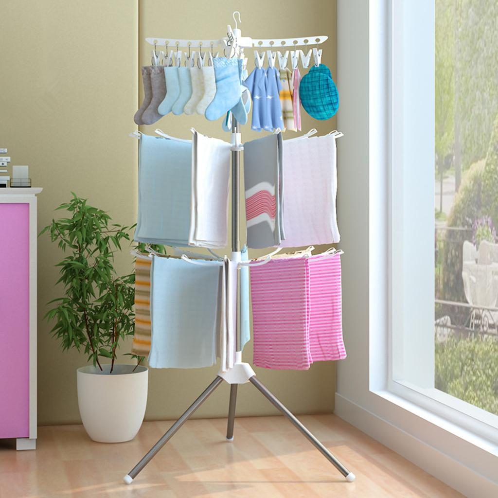 3 Tiers Foldable Drying Rack S - Baby Clothing Hangers review and price