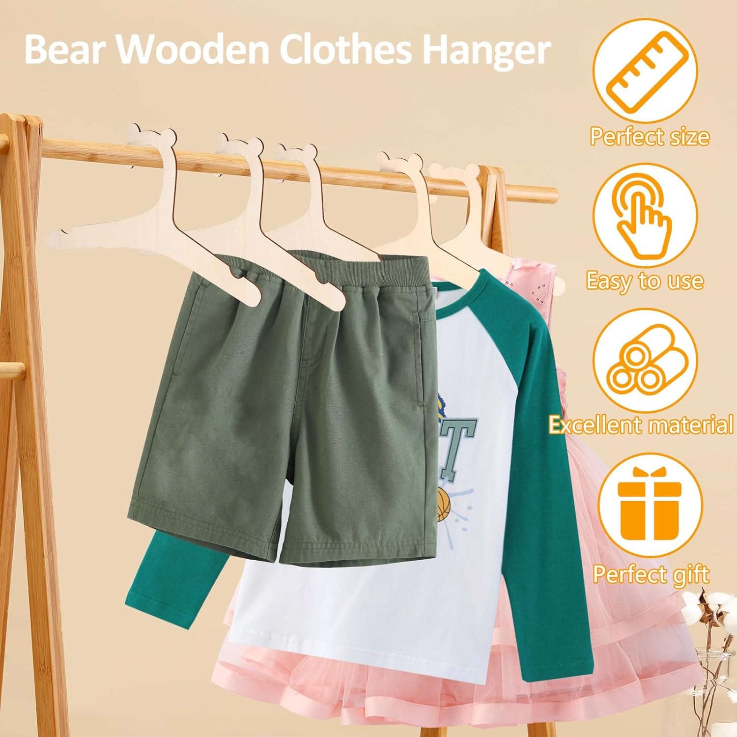 40/20Pcs Cute Little Bear Kids - Baby Clothing Hangers review and price