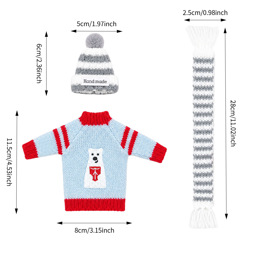 Christmas Doll Sweater Knitted - Baby Xmas Clothing review and price